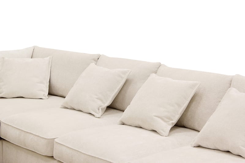 Rossita Lyx 6-sits Vänstervänd U-formad Extra djup Soffa med Divan och Schäslong i Chenille - Beige - Möbler - Vardagsrum - Soffor - U-soffor