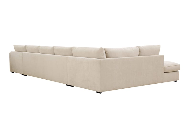 Rossita Lyx 6-sits Vänstervänd U-formad Extra djup Soffa med Divan och Schäslong i Chenille - Beige - Möbler - Vardagsrum - Soffor - U-soffor