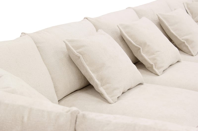 Rossita Lyx 6-sits Vänstervänd U-formad Extra djup Soffa med Divan och Schäslong i Chenille - Beige - Möbler - Vardagsrum - Soffor - U-soffor