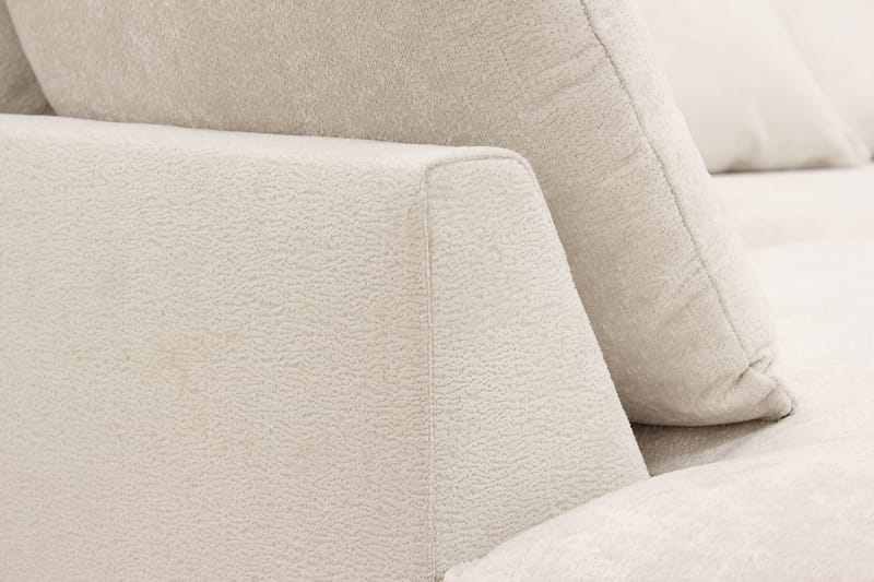 Rossita Lyx 6-sits Vänstervänd U-formad Extra djup Soffa med Divan och Schäslong i Chenille - Beige - Möbler - Vardagsrum - Soffor - U-soffor