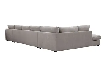 Rossita Lyx 6-sits Vänstervänd U-formad Extra djup Soffa med Divan och Schäslong i Chenille - Trenza 08, Grå/Brun Chenille - Möbler - Vardagsrum - Soffor - U-soffor