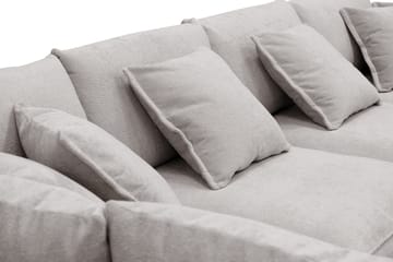 Rossita Lyx 6-sits Vänstervänd U-formad Extra djup Soffa med Divan och Schäslong i Chenille - Trenza 08, Grå/Brun Chenille - Möbler - Vardagsrum - Soffor - U-soffor