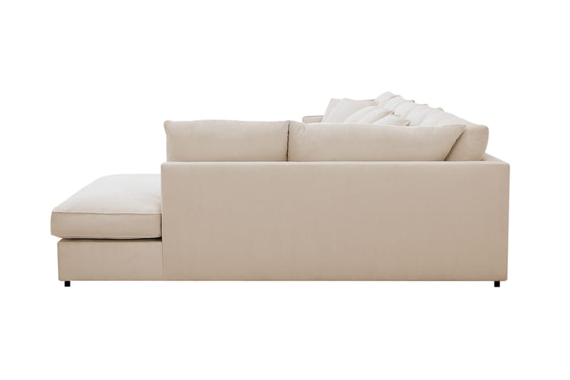 Rossita Lyx 6-sits Vänstervänd U-formad Extra djup Soffa med Divan och Schäslong i Manchester - Beige - Möbler - Vardagsrum - Soffor - U-soffor
