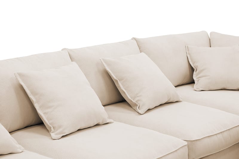Rossita Lyx 6-sits Vänstervänd U-formad Extra djup Soffa med Divan och Schäslong i Manchester - Beige - Möbler - Vardagsrum - Soffor - U-soffor