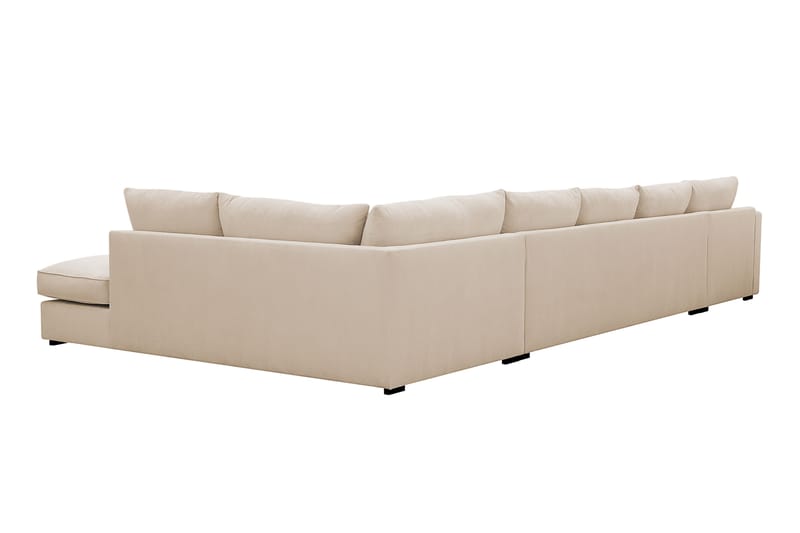 Rossita Lyx 6-sits Vänstervänd U-formad Extra djup Soffa med Divan och Schäslong i Manchester - Beige - Möbler - Vardagsrum - Soffor - U-soffor