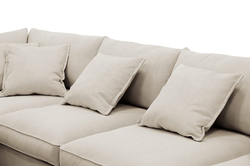 Rossita Lyx 6-sits Vänstervänd U-formad Extra djup Soffa med Divan och Schäslong i Manchester - Kräm - Möbler - Vardagsrum - Soffor - U-soffor