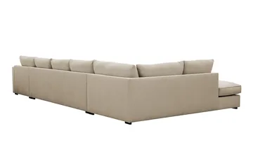 Rossita Lyx 6-sits Vänstervänd U-formad Extra djup Soffa med Divan och Schäslong i Manchester - Kräm - Möbler - Vardagsrum - Soffor - U-soffor