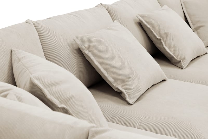 Rossita Lyx 6-sits Vänstervänd U-formad Extra djup Soffa med Divan och Schäslong i Manchester - Kräm - Möbler - Vardagsrum - Soffor - U-soffor