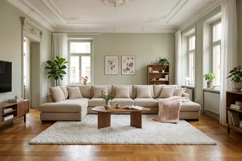 Rossita Lyx 6-sits Vänstervänd U-formad Extra djup Soffa med Divan och Schäslong i Manchester - Kräm - Möbler - Vardagsrum - Soffor - U-soffor