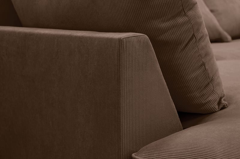 Rossita Lyx 6-sits Vänstervänd U-formad Extra djup Soffa med Divan och Schäslong i Manchester - Mörkbrun - Möbler - Vardagsrum - Soffor - U-soffor
