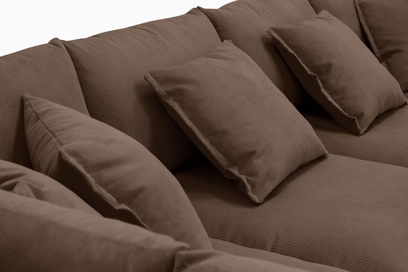 Rossita Lyx 6-sits Vänstervänd U-formad Extra djup Soffa med Divan och Schäslong i Manchester - Mörkbrun - Möbler - Vardagsrum - Soffor - U-soffor