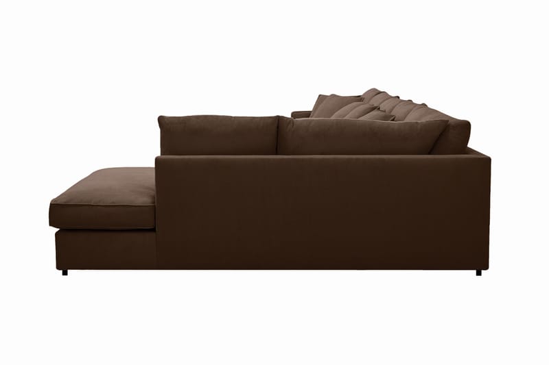 Rossita Lyx 6-sits Vänstervänd U-formad Extra djup Soffa med Divan och Schäslong i Manchester - Mörkbrun - Möbler - Vardagsrum - Soffor - U-soffor
