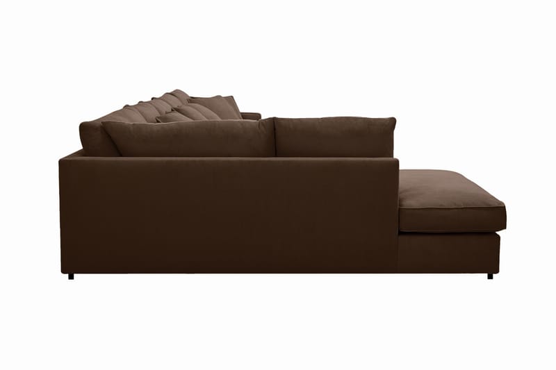 Rossita Lyx 6-sits Vänstervänd U-formad Extra djup Soffa med Divan och Schäslong i Manchester - Mörkbrun - Möbler - Vardagsrum - Soffor - U-soffor