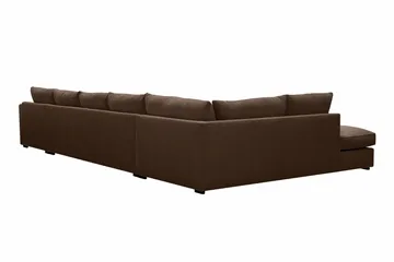 Rossita Lyx 6-sits Vänstervänd U-formad Extra djup Soffa med Divan och Schäslong i Manchester - Mörkbrun - Möbler - Vardagsrum - Soffor - U-soffor