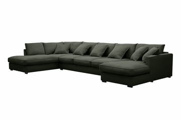 Rossita Lyx 6-sits Vänstervänd U-formad Extra djup Soffa med Divan och Schäslong i Manchester - Mörkgrön - Möbler - Vardagsrum - Soffor - U-soffor