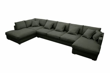 Rossita Lyx 6-sits Vänstervänd U-formad Extra djup Soffa med Divan och Schäslong i Manchester - Mörkgrön - Möbler - Vardagsrum - Soffor - U-soffor