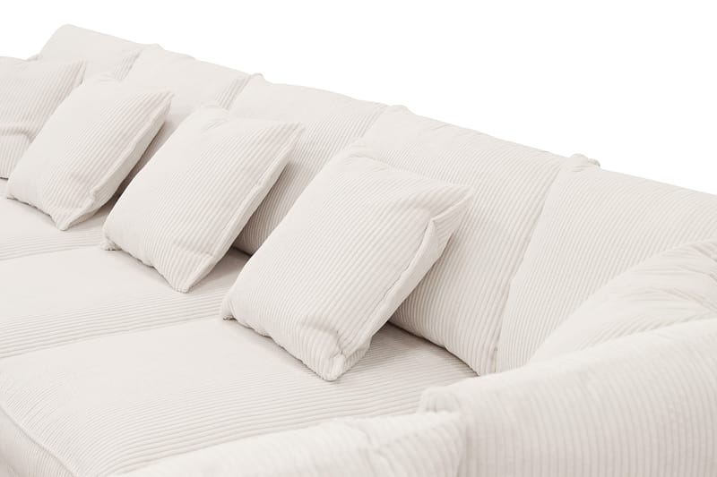 Rossita Lyx 6-sits Vänstervänd U-formad Extra djup Soffa med Divan och Schäslong i Manchester - Naturvit - Möbler - Vardagsrum - Soffor - U-soffor