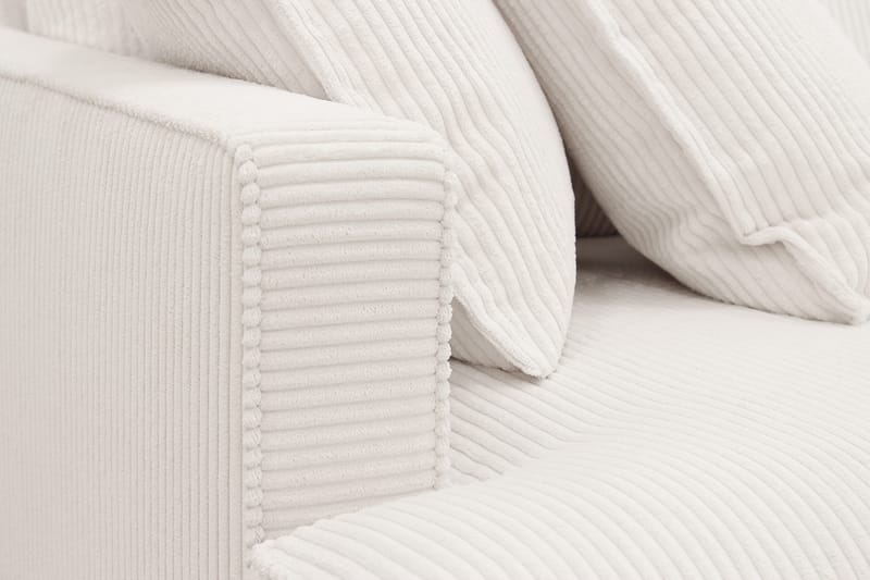 Rossita Lyx 6-sits Vänstervänd U-formad Extra djup Soffa med Divan och Schäslong i Manchester - Naturvit - Möbler - Vardagsrum - Soffor - U-soffor