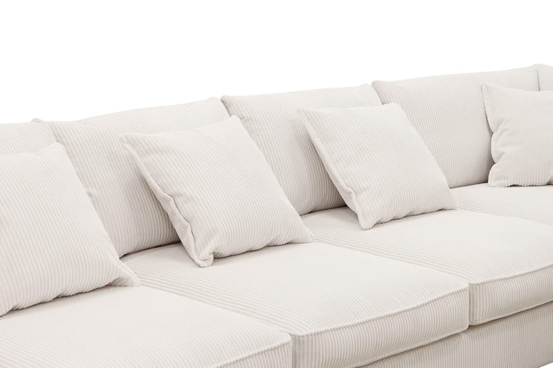 Rossita Lyx 6-sits Vänstervänd U-formad Extra djup Soffa med Divan och Schäslong i Manchester - Naturvit - Möbler - Vardagsrum - Soffor - U-soffor