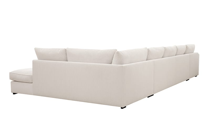 Rossita Lyx 6-sits Vänstervänd U-formad Extra djup Soffa med Divan och Schäslong i Manchester - Naturvit - Möbler - Vardagsrum - Soffor - U-soffor