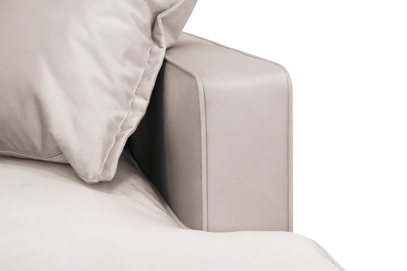 Rossita Lyx 6-sits Vänstervänd U-formad Extra djup Soffa med Divan och Schäslong i Sammet - Beige - Möbler - Vardagsrum - Soffor - Sammetssoffor
