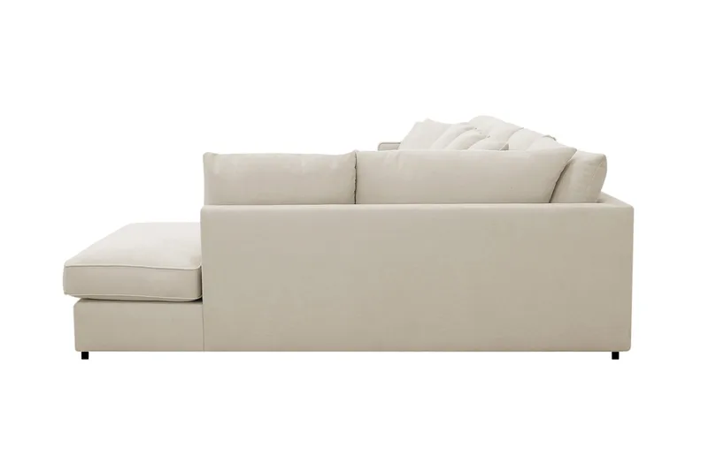 Rossita Lyx 6-sits Vänstervänd U-formad Extra djup Soffa med Divan och Schäslong i Tyg - Beige - Möbler - Vardagsrum - Soffor - U-soffor