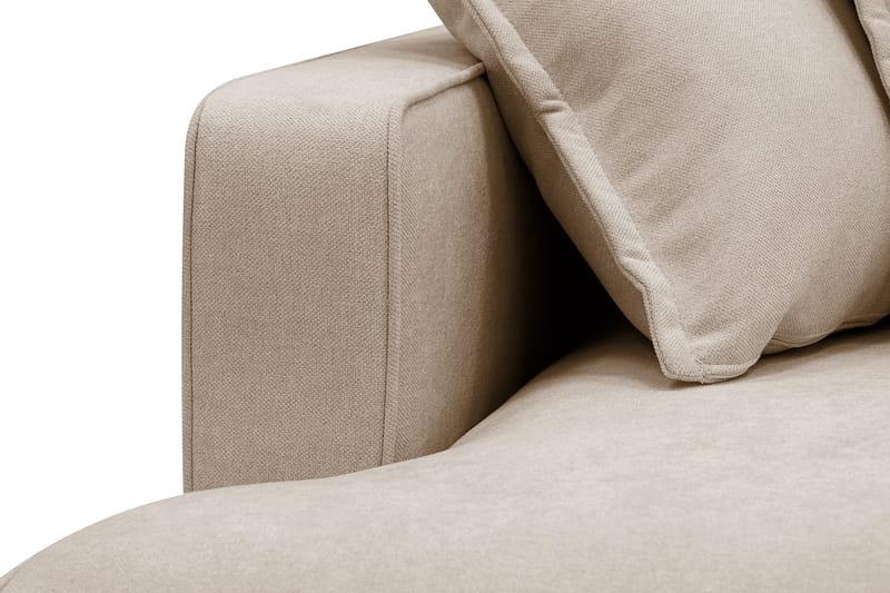 Rossita Lyx 6-sits Vänstervänd U-formad Extra djup Soffa med Divan och Schäslong i Tyg - Ljusbrun - Möbler - Vardagsrum - Soffor - U-soffor