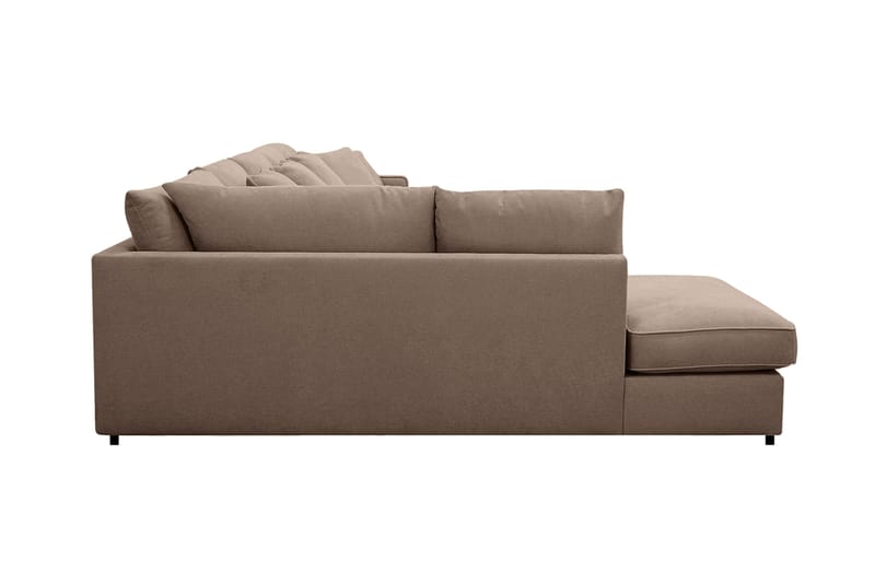 Rossita Lyx 6-sits Vänstervänd U-formad Extra djup Soffa med Divan och Schäslong i Tyg - Mörkbrun - Möbler - Vardagsrum - Soffor - U-soffor