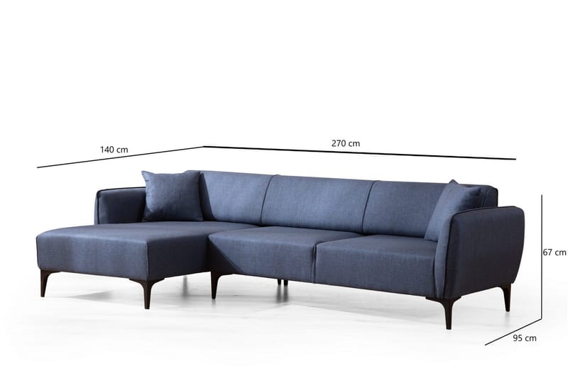 Rossland Divansoffa 3-sits - Blå - Möbler - Vardagsrum - Soffor - Divansoffa & schäslong