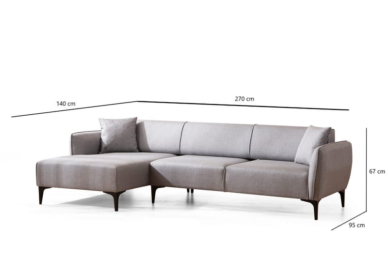 Rossland Divansoffa 3-sits - Grå - Möbler - Vardagsrum - Soffor - Divansoffa & schäslong
