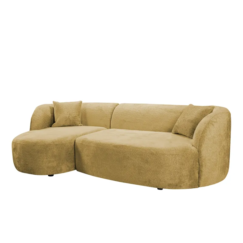 Rylian 3-sits Soffa med divan, senapsgul