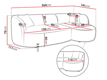 Rylian 3-sits Soffa med divan - vit - Möbler - Vardagsrum - Soffor - Divansoffa & schäslong