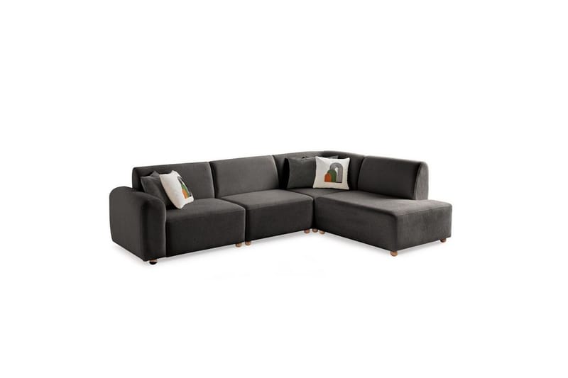 Rynvar Soffa med Schäslong 4-sits - Antracit - Möbler - Vardagsrum - Soffor - Modulsoffor - Komplett modulsoffa
