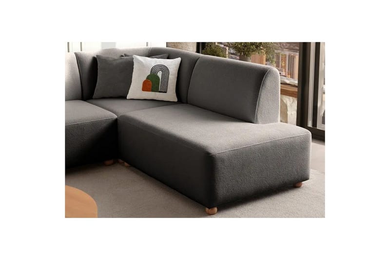 Rynvar Soffa med Schäslong 4-sits - Antracit - Möbler - Vardagsrum - Soffor - Modulsoffor - Komplett modulsoffa