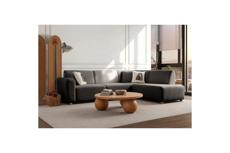 Rynvar Soffa med Schäslong 4-sits - Antracit - Möbler - Vardagsrum - Soffor - Modulsoffor - Komplett modulsoffa