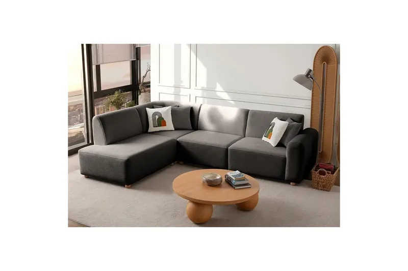 Rynvar Soffa med Schäslong 4-sits - Antracit - Möbler - Vardagsrum - Soffor - Divansoffa & schäslong