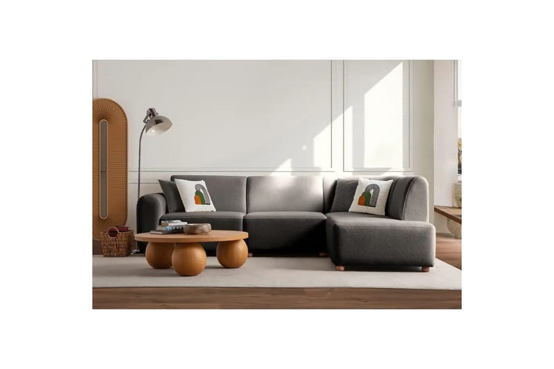 Rynvar Soffa med Schäslong 4-sits - Antracit - Möbler - Vardagsrum - Soffor - Modulsoffor - Komplett modulsoffa