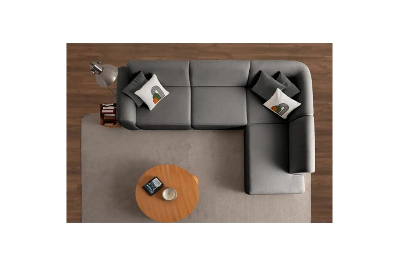 Rynvar Soffa med Schäslong 4-sits - Antracit - Möbler - Vardagsrum - Soffor - Modulsoffor - Komplett modulsoffa