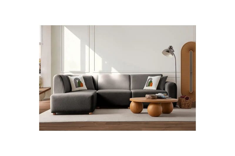 Rynvar Soffa med Schäslong 4-sits - Antracit - Möbler - Vardagsrum - Soffor - Modulsoffor - Komplett modulsoffa