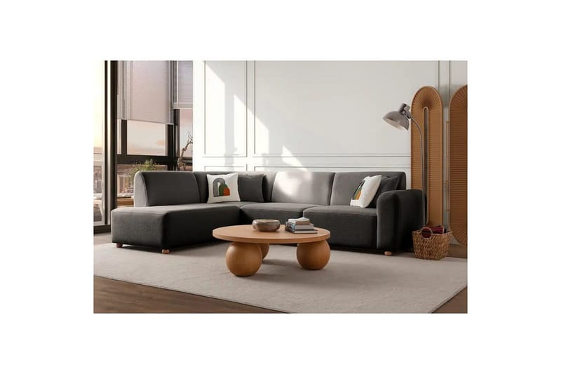 Rynvar Soffa med Schäslong 4-sits - Antracit - Möbler - Vardagsrum - Soffor - Modulsoffor - Komplett modulsoffa
