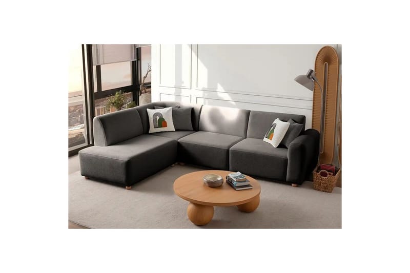 Rynvar Soffa med Schäslong 4-sits - Antracit - Möbler - Vardagsrum - Soffor - Divansoffa & schäslong