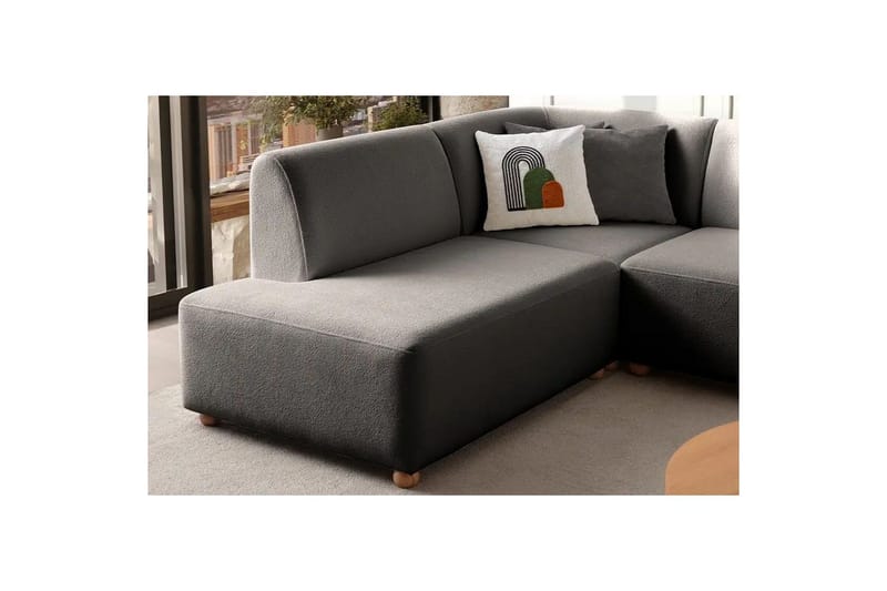 Rynvar Soffa med Schäslong 4-sits - Antracit - Möbler - Vardagsrum - Soffor - Modulsoffor - Komplett modulsoffa