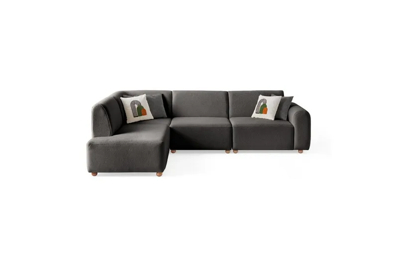 Rynvar Soffa med Schäslong 4-sits - Antracit - Möbler - Vardagsrum - Soffor - Modulsoffor - Komplett modulsoffa