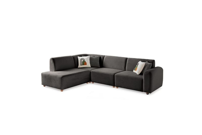 Rynvar Soffa med Schäslong 4-sits - Antracit - Möbler - Vardagsrum - Soffor - Modulsoffor - Komplett modulsoffa