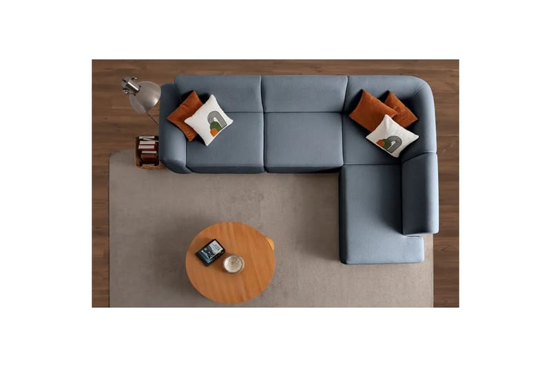 Rynvar Soffa med Schäslong 4-sits - Blå - Möbler - Vardagsrum - Soffor - Divansoffa & schäslong