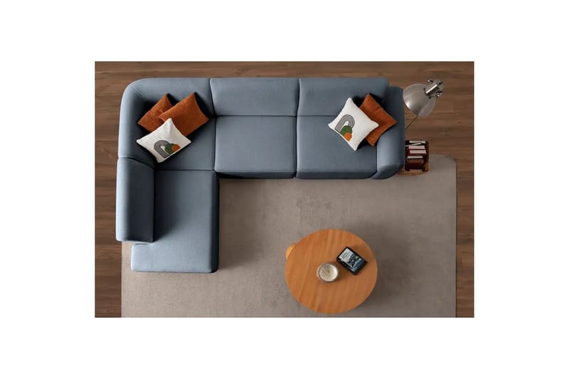 Rynvar Soffa med Schäslong 4-sits - Blå - Möbler - Vardagsrum - Soffor - Modulsoffor - Komplett modulsoffa