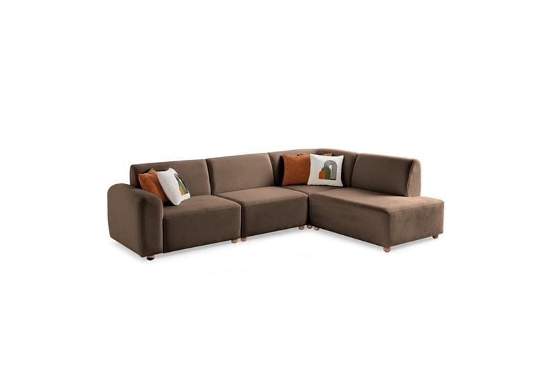 Rynvar Soffa med Schäslong 4-sits - Brun - Möbler - Vardagsrum - Soffor - Modulsoffor - Komplett modulsoffa