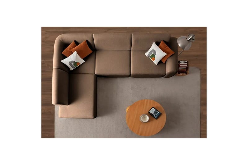 Rynvar Soffa med Schäslong 4-sits - Brun - Möbler - Vardagsrum - Soffor - Modulsoffor - Komplett modulsoffa