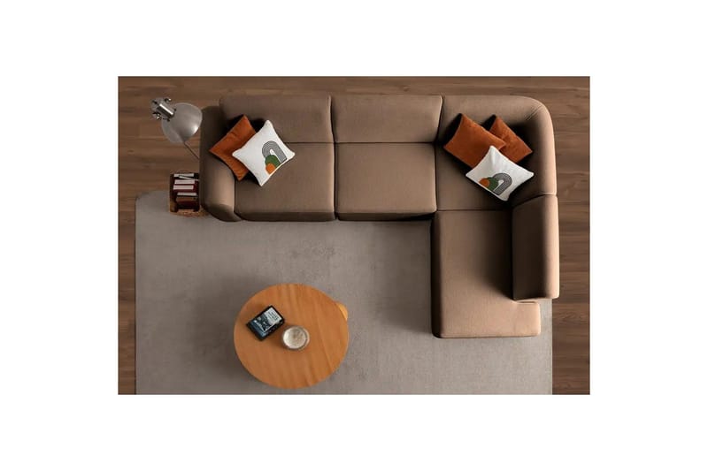 Rynvar Soffa med Schäslong 4-sits - Brun - Möbler - Vardagsrum - Soffor - Modulsoffor - Komplett modulsoffa