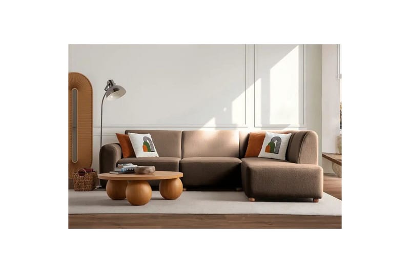 Rynvar Soffa med Schäslong 4-sits - Brun - Möbler - Vardagsrum - Soffor - Modulsoffor - Komplett modulsoffa